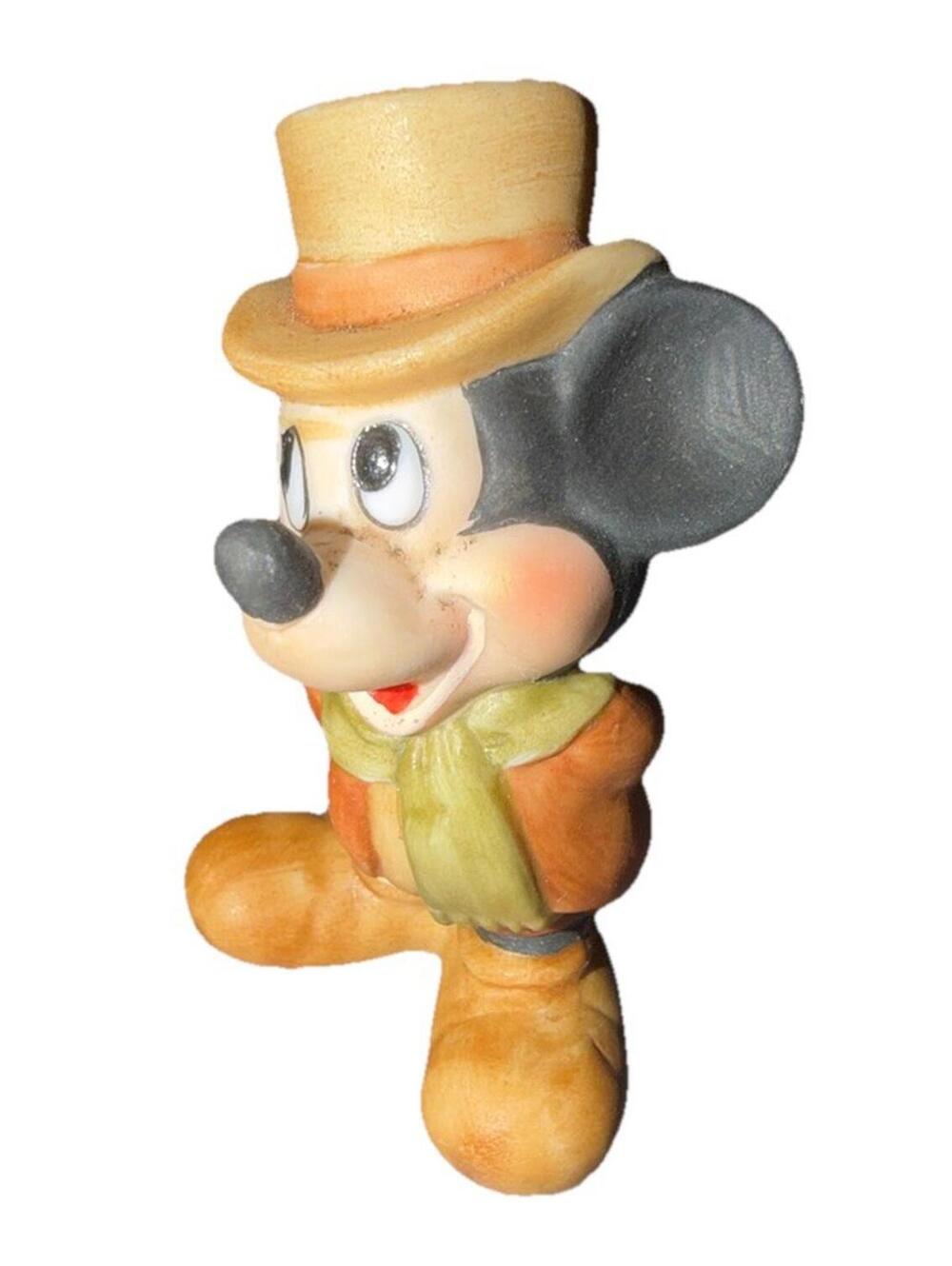Vintage Mickey Mouse Figurine with Top Hat and Scarf - Picture 3 of 7